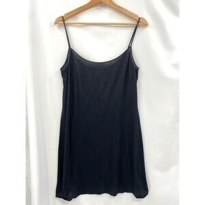 Hanro black cami slip dress